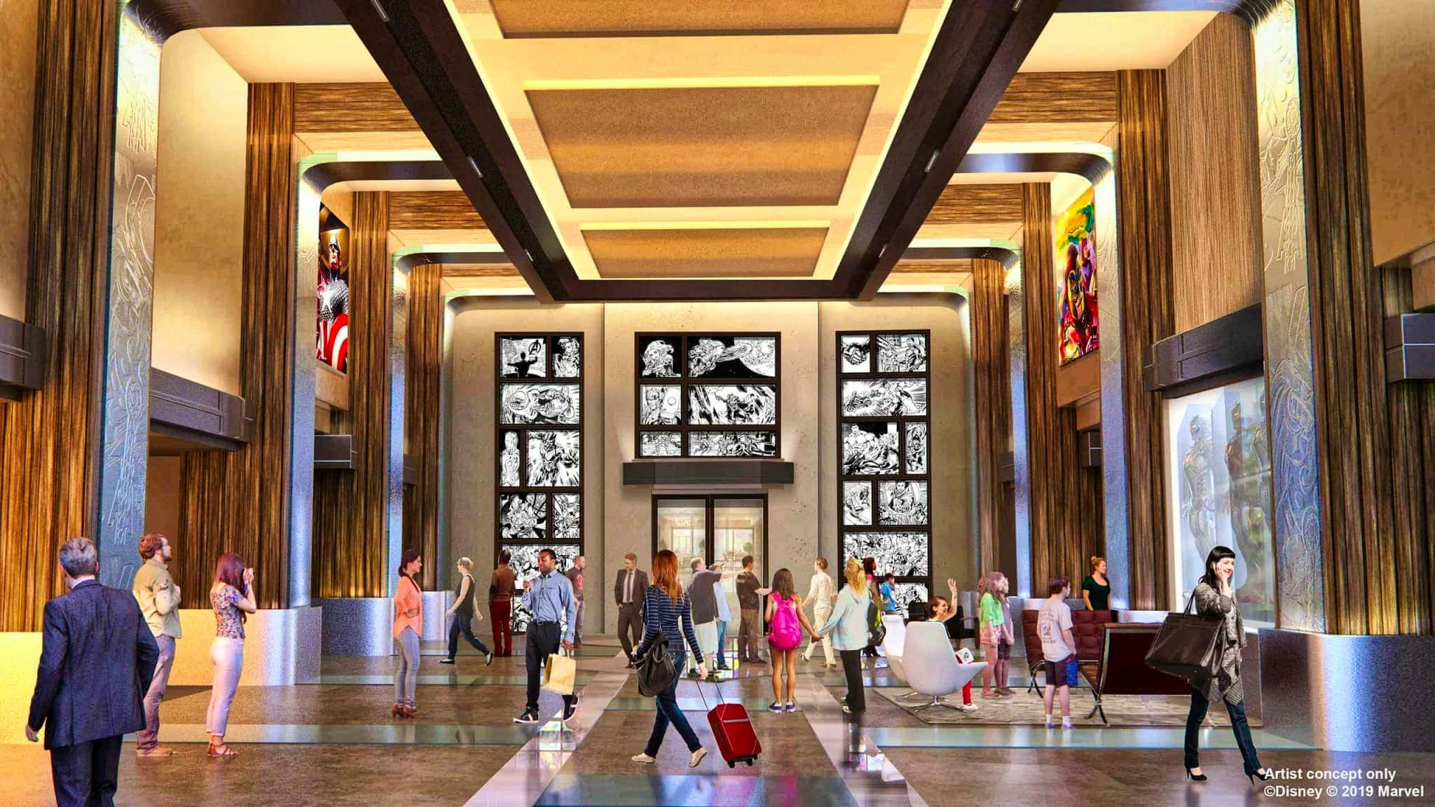 Disney New York Art Of Marvel Hotel Lobby Disneyland Paris
