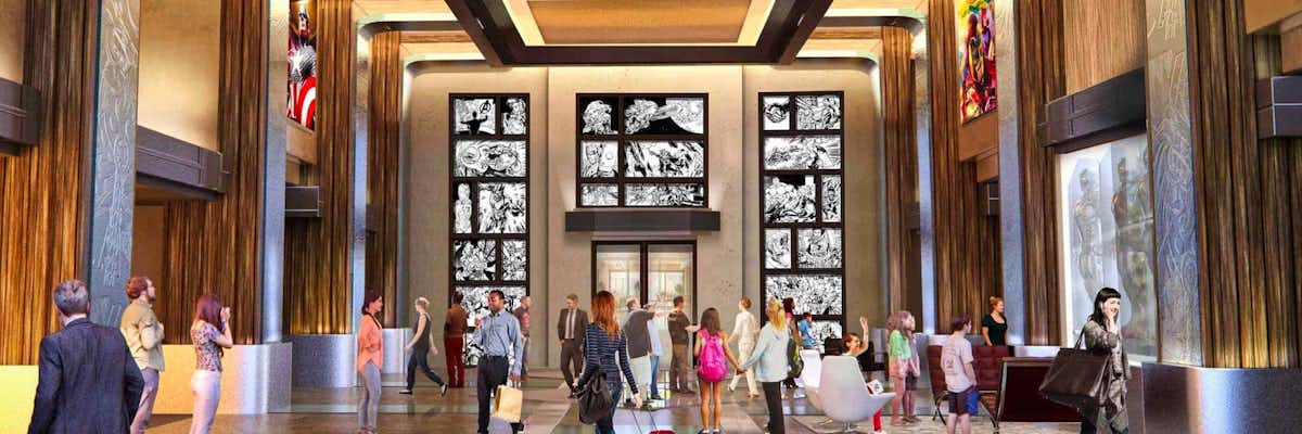 Disney New York Art Of Marvel Hotel Lobby Disneyland Paris