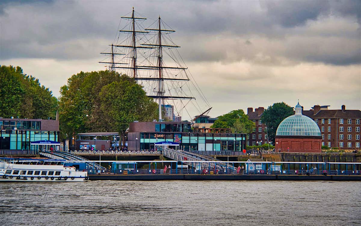 Qué ver en Greenwich, Londres — Desde Islands Gardens Cutty Sark y Greenwich, desde Islands Gardens