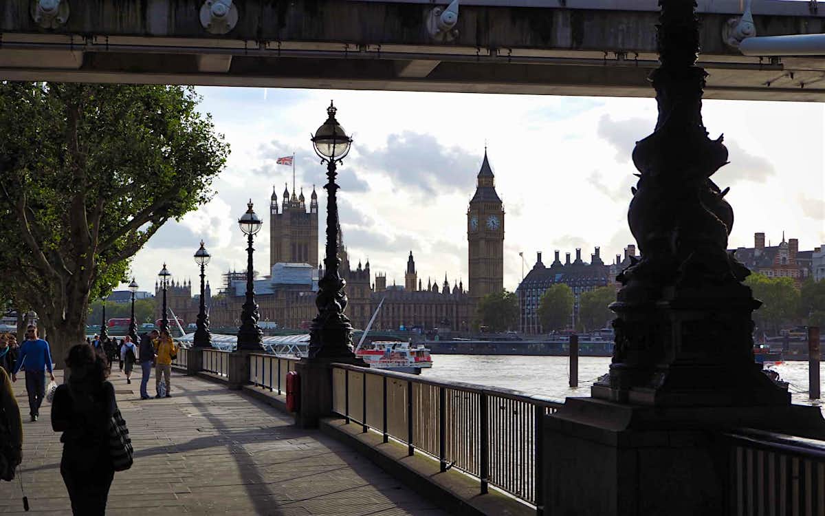 South Bank Westminster Big Ben Waterloo Bridge Londres