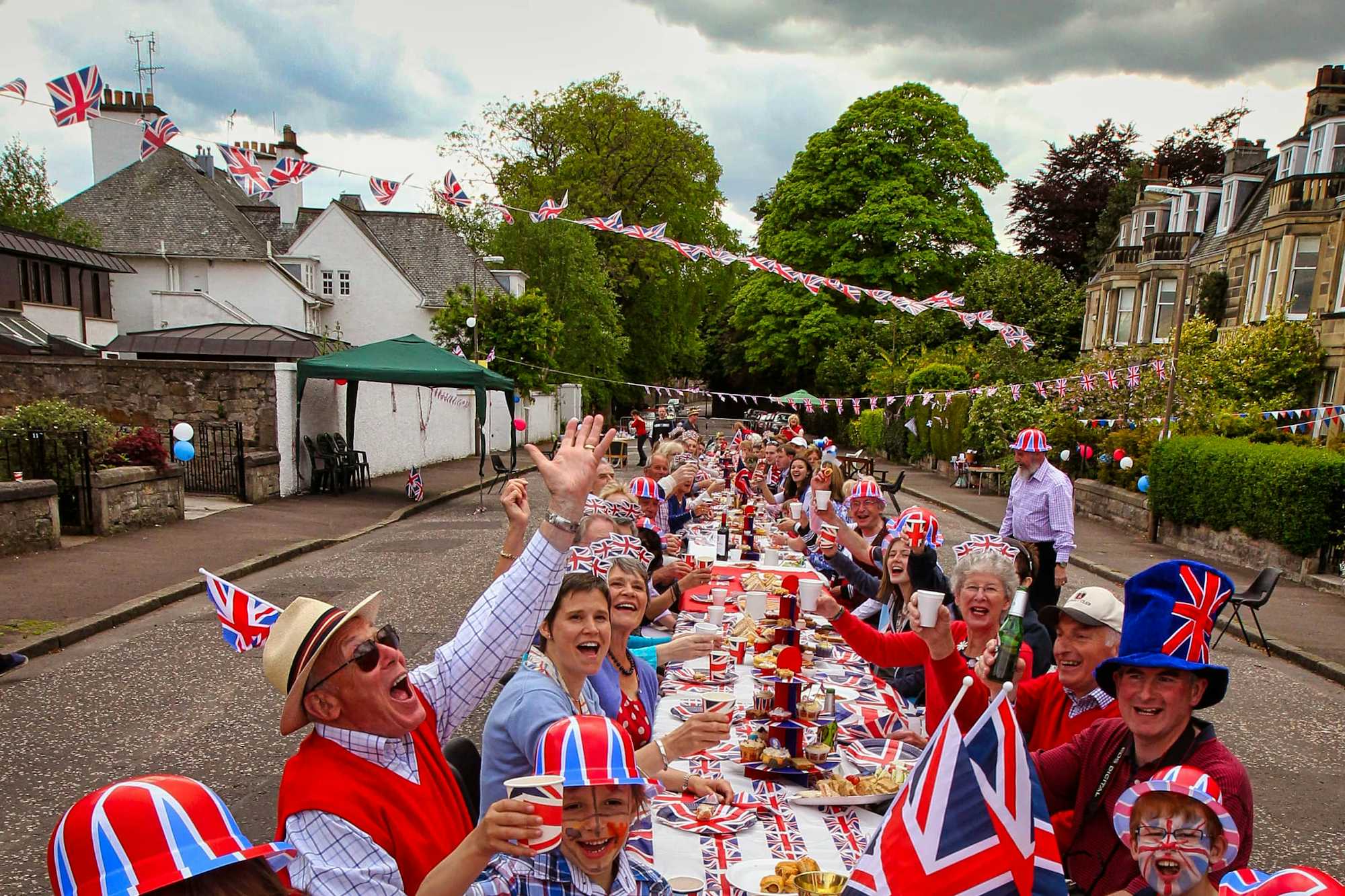 Coronation Big Lunch, fiesta callejera en Londres