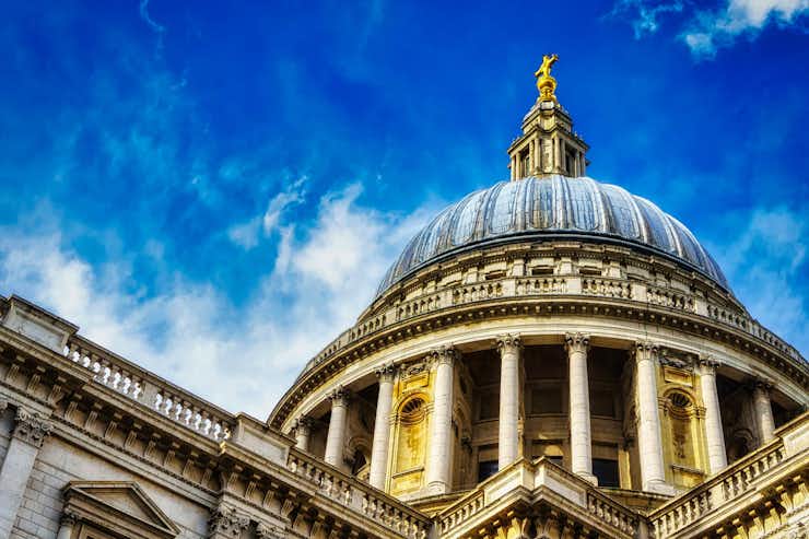 Cúpula de St Paul's Cathedral, donde se oficiará el servicio de acción de gracias del jubileo 2022.