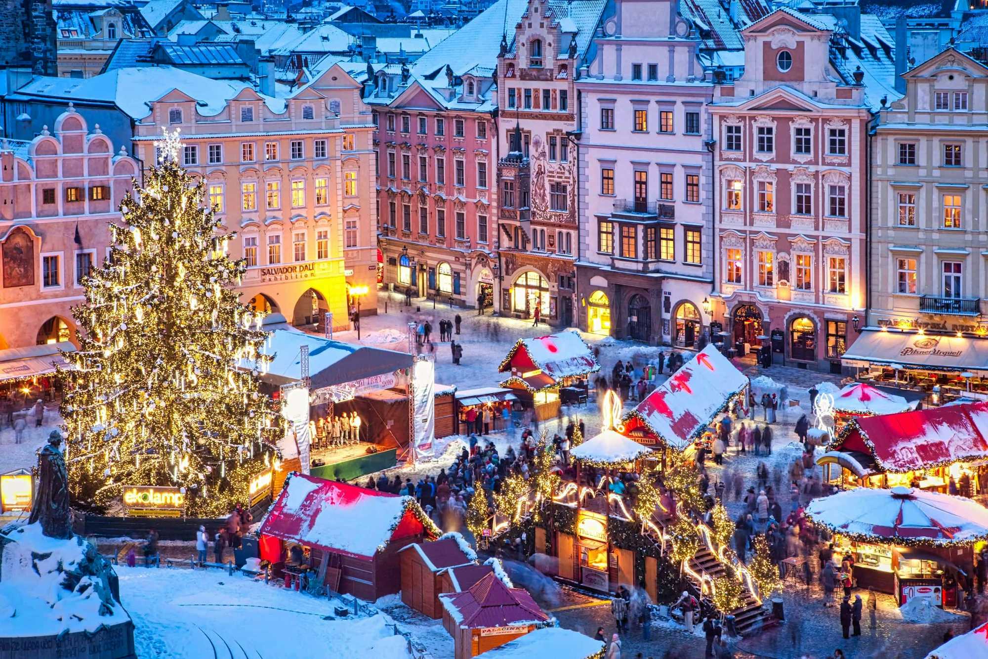 Navidad en Europa: mercado de Navidad de Praga, Chequia