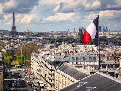Vista torre Eiffel desde Panteón, París