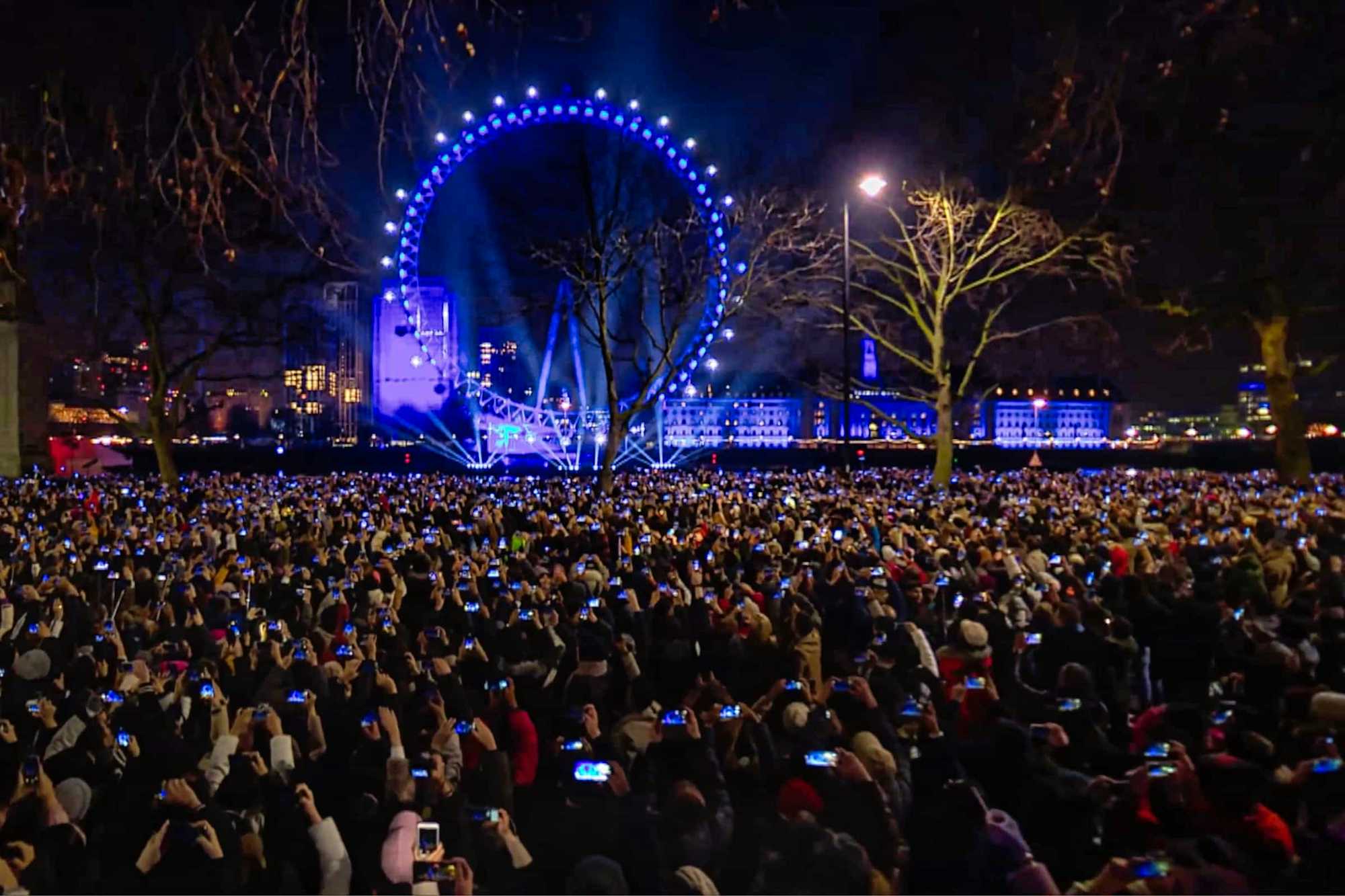 Nochevieja en Londres fuegos artificiales Southbank